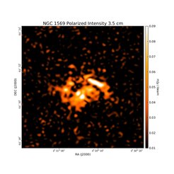 Polarized Intensity at 3.5 cm (8.46 GHz), WSRT, Resolution 12.65"×11.26", Kepley et al. 2010