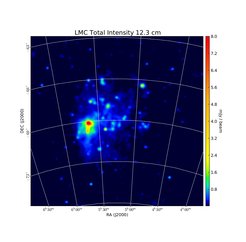 Total Intensity at 12.3 cm (2.45 GHz), Parkes, Resolution 8.9', Haynes et al. 1991