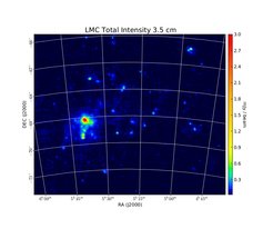 Total Intensity at 3.5 cm (8.55 GHz), Parkes, Resolution 2.8', Haynes et al. 1991