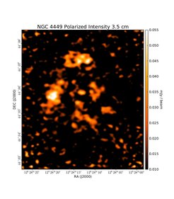 Polarized Intensity at 3.5 cm (8.46 GHz), VLA, Resolution 12", Chyży et al. 2000