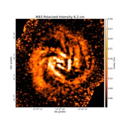 Polarized Intensity at 6.2 cm (4.86 GHz), Combination of VLA and Effelsberg, Resolution 15", Frick et al. 2016