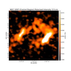 Polarized Intensity (Central Region) at 3.5 cm (8.46 GHz), VLA, Resolution 3", Beck et al. 2005