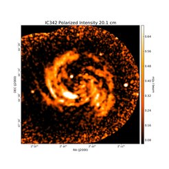 Polarized Intensity at 20.1 cm (1.49 GHz), VLA D-Array (two pointings), Resolution 51'', Rainer Beck 2015