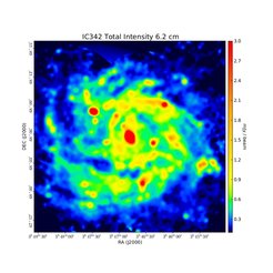 Total Intensity at 6.2 cm (4.85 GHz), Combination of VLA D-Array (five pointings) and Effelsberg, Resolution 25'', Rainer Beck 2015