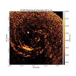 Polarized Intensity at 20.1 cm (1.49 GHz), VLA C-Array + D-Array, Resolution 15'', Rainer Beck 2015