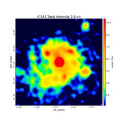 Total Intensity at 2.8 cm (10.5 GHz), Effelsberg, Resolution 90'', Rainer Beck 2015