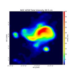 Total Intensity at 20.5 cm (1.46 GHz), VLA, Resolution 52"×35", Hummel et al. 1989