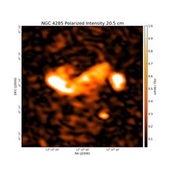 Polarized Intensity at 20.5 cm (1.46 GHz), VLA, Resolution 52"×35", Hummel et al. 1989