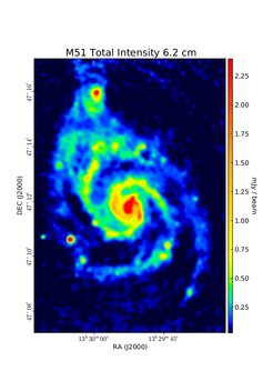 Total Intensity at 6.2 cm (4.85 GHz), Combination of VLA and Effelsberg, Resolution 8'', Fletcher et al. 2011