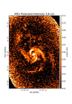 Polarized Intensity at 3.6 cm (8.35 GHz), Combination of VLA and Effelsberg, Resolution 8'', Fletcher et al. 2011