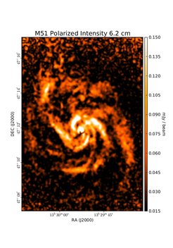 Polarized Intensity at 6.2 cm (4.85 GHz), Combination of VLA and Effelsberg, Resolution 8'', Fletcher et al. 2011