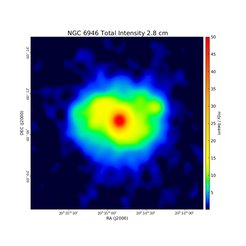 Total Intensity at 2.8 cm (10.55 GHz), Effelsberg, Resolution 68", Ehle & Beck 1993