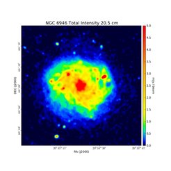 Total Intensity at 20.5 cm (1.46 GHz), VLA, Resolution 15", Beck 1991