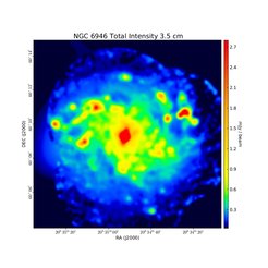 Total Intensity at 3.5 cm (8.46 GHz), Combination of Effelsberg and VLA, Resolution 15", Beck 2007