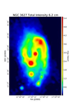 Total Intensity at 6.2 cm (4.85 GHz), Combination of VLA and Effelsberg, Resolution 13''.5, Soida et al. 2001