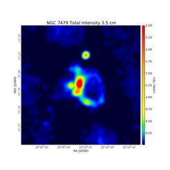 Total Intensity at 3.5 cm (8.46 GHz), VLA, Resolution 15'', Laine & Beck et al. 2008