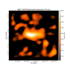 Polarized Intensity at 2.8 cm (10.45 GHz), Effelsberg, Resolution 75'', Unpublished, Credit: Rainer Beck