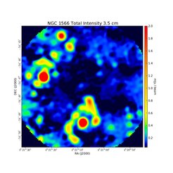 Total Intensity at 3.5 cm (8.64 GHz), ATCA, Resolution 16", Ehle et al. 1996