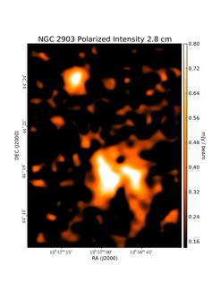 Polarized Intensity at 2.8 cm (10.55 GHz), Effelsberg, Resolution 75'', Unpublished, Credit: Rainer Beck