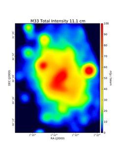Total Intensity at 11.1 cm (2.70 GHz), Effelsberg, Resolution 5', Buczilowski &amp; Beck 1987