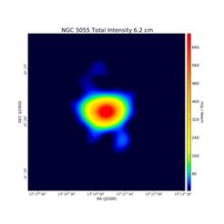 Total Intensity at 6.2 cm (4.85 GHz), Effelsberg, Resolution 180'', Unpublished, Credit: David Mulcahy (MPIfR & Univ. of Manchester, UK)