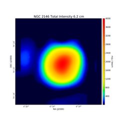 Total Intensity at 6.2 cm (4.85 GHz), Effelsberg, Resolution 144'', Unpublished, Credit: David Mulcahy (MPIfR &amp; Univ. of Manchester, UK)