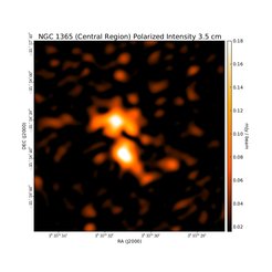 Polarized Intensity (Central Region) at 3.5 cm (8.46 GHz), VLA, Resolution 7", Beck et al. 2005