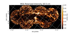 Polarized Intensity at 20.5 cm (1.46 GHz), VLA D-array, Resolution 45'', Beck et al. 1998