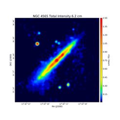 Total Intensity at 6.2 cm (4.85 GHz), Combination of VLA and Effelsberg, Resolution 20", Krause 2009