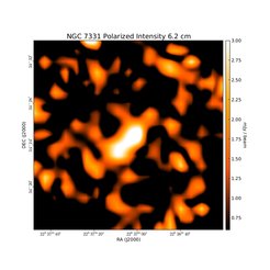 Polarized Intensity at 6.2 cm (4.85 GHz), Effelsberg, Resolution 148'', Unpublished, Credit: Ancor Damas (MPIfR)