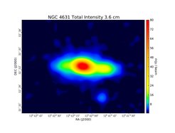 Total Intensity at 3.6 cm (8.35 GHz), Effelsberg, Resolution 85'', Mora &amp; Krause 2013