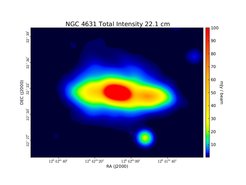 Total Intensity at 22.1 cm (1.36 GHz), VLA, Resolution 70'', Unpublished, Credit: Marita Krause &amp; Rainer Beck