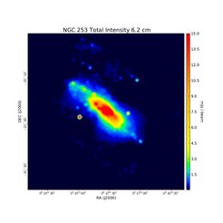 Total Intensity at 6.2 cm (4.85 GHz), Combination of VLA and Effelsberg, Resolution 30", Heesen et al. 2009a